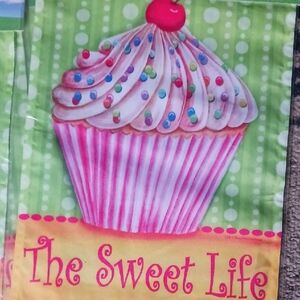 4#Cupcake Party Banner/yard Flags Deco